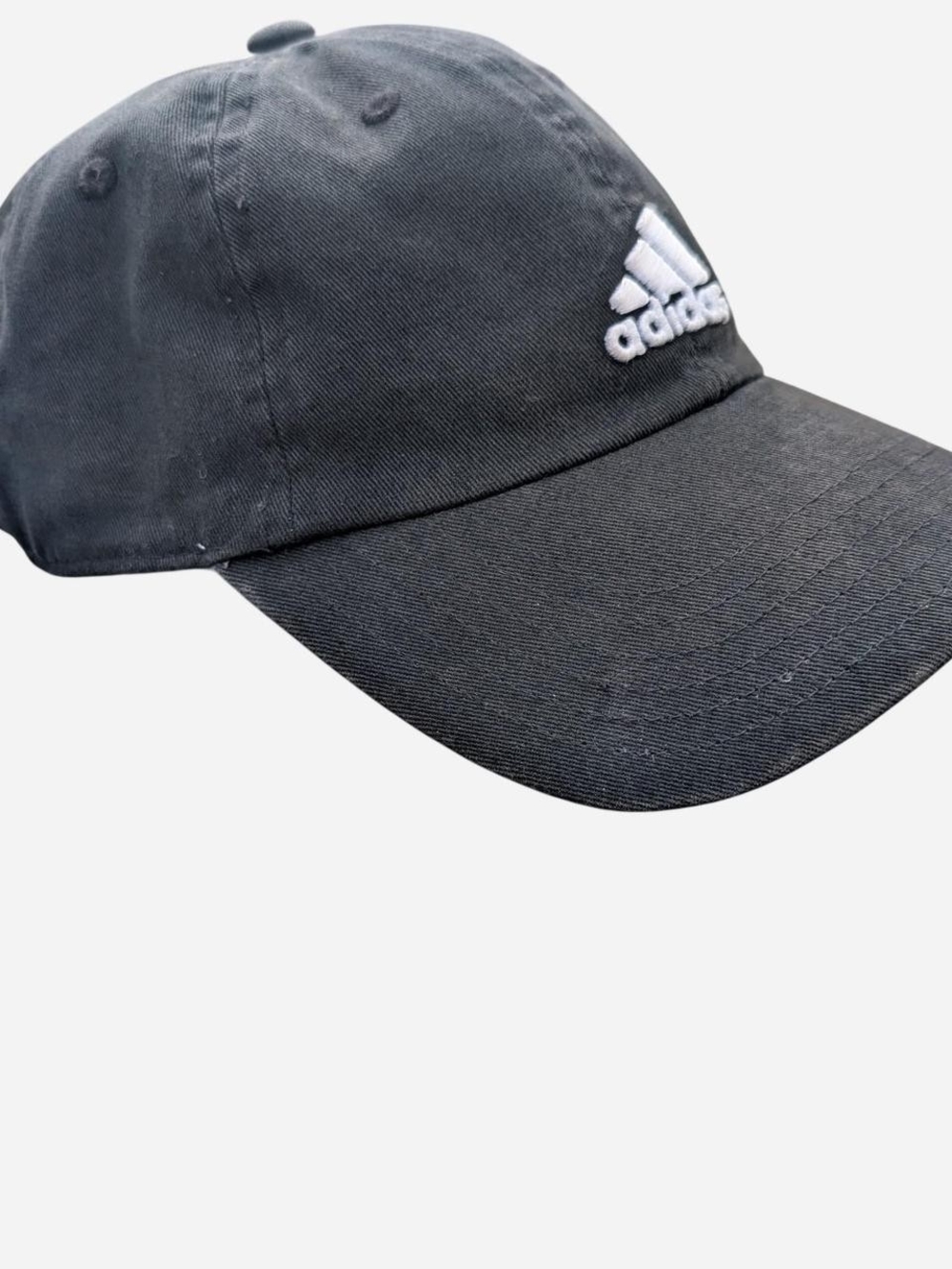 adidas Black Baseball Cap with White Trefoil Logo